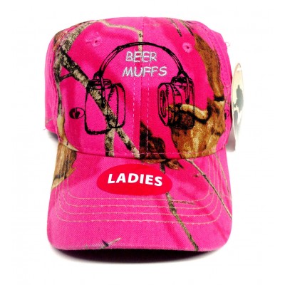 Ladies custom Hat custom embroidery camo and slogan "I got BEER muffed"  eb-52378951